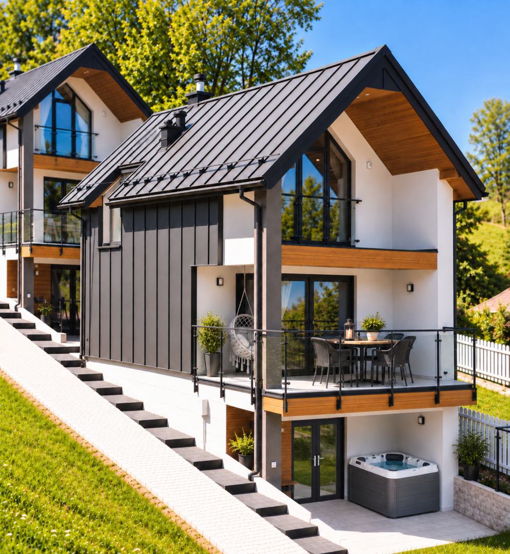 Czarna Willa 2 — z sauną i Jacuzzi® Priv, z widokiem na góry i jezioro